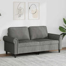2-personers sofa 140 cm fløjl mørkegrå