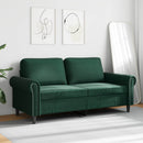 2-personers sofa 140 cm fløjl mørkegrøn