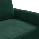2-personers sofa 140 cm fløjl mørkegrøn
