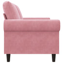 2-personers sofa 140 cm fløjl lyserød