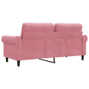 2-personers sofa 140 cm fløjl lyserød