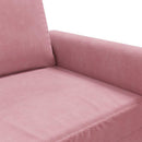 2-personers sofa 140 cm fløjl lyserød