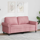 2-personers sofa 140 cm fløjl lyserød