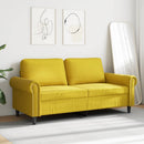 2-personers sofa 140 cm fløjl gul