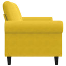 2-personers sofa 140 cm fløjl gul