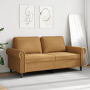 2-personers sofa 140 cm fløjl brun