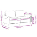 2-personers sofa 140 cm fløjl brun