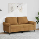 2-personers sofa 140 cm fløjl brun