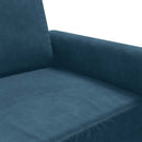 2-personers sofa 140 cm fløjl blå