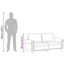 2-personers sofa 140 cm fløjl blå