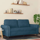 2-personers sofa 140 cm fløjl blå