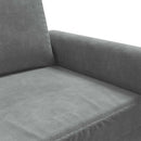 3-personers sofa 180 cm fløjl mørkegrå