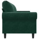 3-personers sofa 180 cm fløjl mørkegrøn