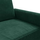 3-personers sofa 180 cm fløjl mørkegrøn