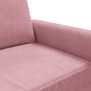 3-personers sofa 180 cm fløjl lyserød