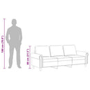 3-personers sofa 180 cm fløjl vinrød