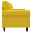 3-personers sofa 180 cm velour gul