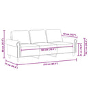 3-personers sofa 180 cm velour gul