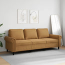 3-personers sofa 180 cm fløjl brun