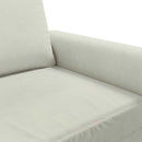 3-personers sofa 180 cm fløjl cremefarvet