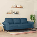 3-personers sofa 180 cm velour blå