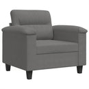 lænestol 60 cm mikrofiberstof mørkegrå