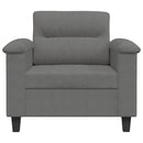 lænestol 60 cm mikrofiberstof mørkegrå