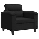 lænestol 60 cm mikrofiberstof sort