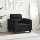 lænestol 60 cm mikrofiberstof sort