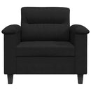 lænestol 60 cm mikrofiberstof sort