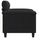 lænestol 60 cm mikrofiberstof sort