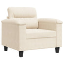 sofastol 60 cm mikrofiberstof beige
