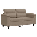 2-personers sofa 120 cm mikrofiberstof gråbrun