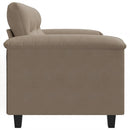 2-personers sofa 120 cm mikrofiberstof gråbrun