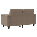 2-personers sofa 120 cm mikrofiberstof gråbrun