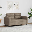 2-personers sofa 120 cm mikrofiberstof gråbrun