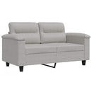 2-personers sofa 120 cm mikrofiberstof lysegrå