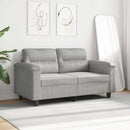 2-personers sofa 120 cm mikrofiberstof lysegrå