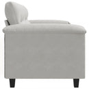 2-personers sofa 120 cm mikrofiberstof lysegrå
