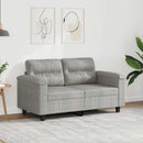 2-personers sofa 120 cm mikrofiberstof lysegrå