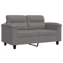 2-personers sofa 120 cm mikrofiberstof mørkegrå