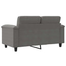 2-personers sofa 120 cm mikrofiberstof mørkegrå