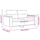 2-personers sofa 120 cm mikrofiberstof mørkegrå