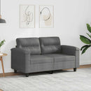 2-personers sofa 120 cm mikrofiberstof mørkegrå