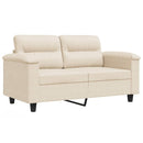 2-personers sofa 120 cm mikrofiberstof beige