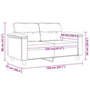 2-personers sofa 120 cm mikrofiberstof beige