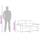 2-personers sofa 120 cm mikrofiberstof beige
