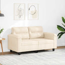 2-personers sofa 120 cm mikrofiberstof beige