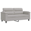 2-personers sofa 140 cm mikrofiberstof lysegrå
