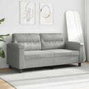 2-personers sofa 140 cm mikrofiberstof lysegrå